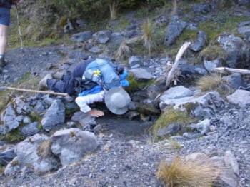 Fresh mountain streams invite a slurp or two!